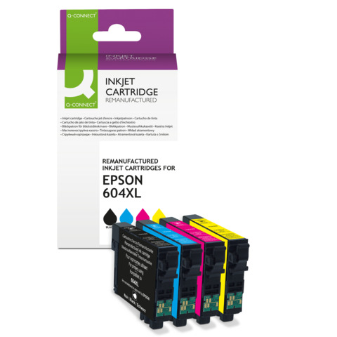 Cartuccia Q-Connect rigenerata Epson 604XL (C13T10H64010) nero/ciano/magenta/giallo - KF14244